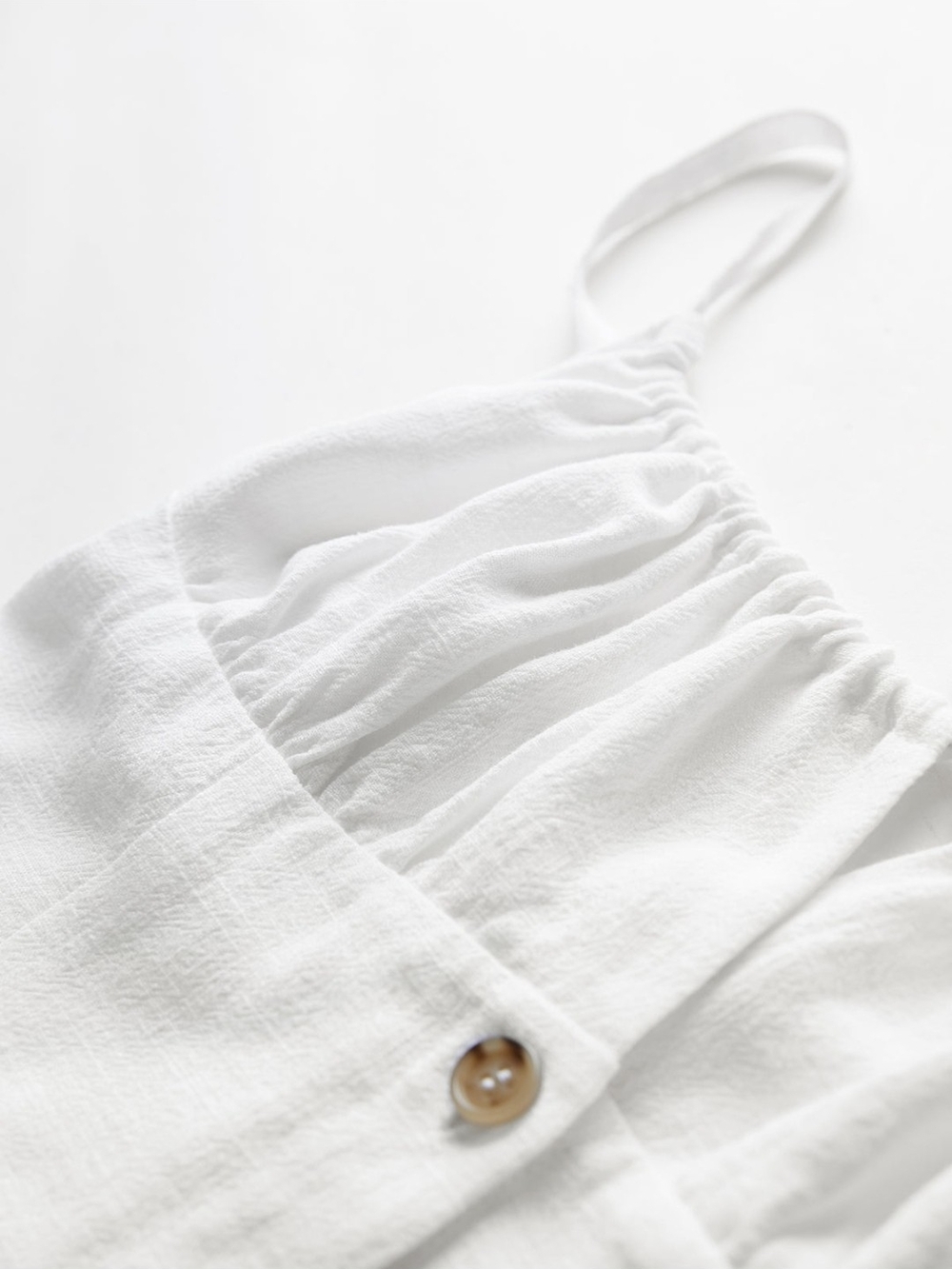 Commense White Mini Button-Front Sundress - Picture 4 of 7